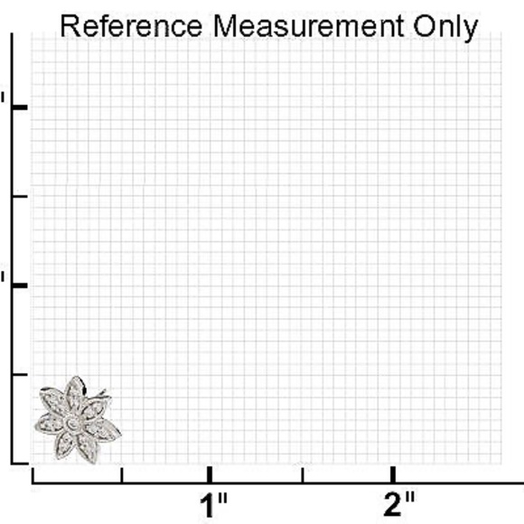 QVC Epiphany Platinum Clad Diamonique Flower Button Earrings. 0147 - Picture 4 of 5